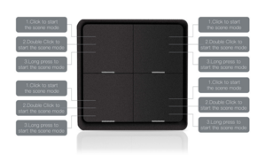 TUYA ZIGBEE INTERRUPTOR 4 BOTÃO PRETO image 4